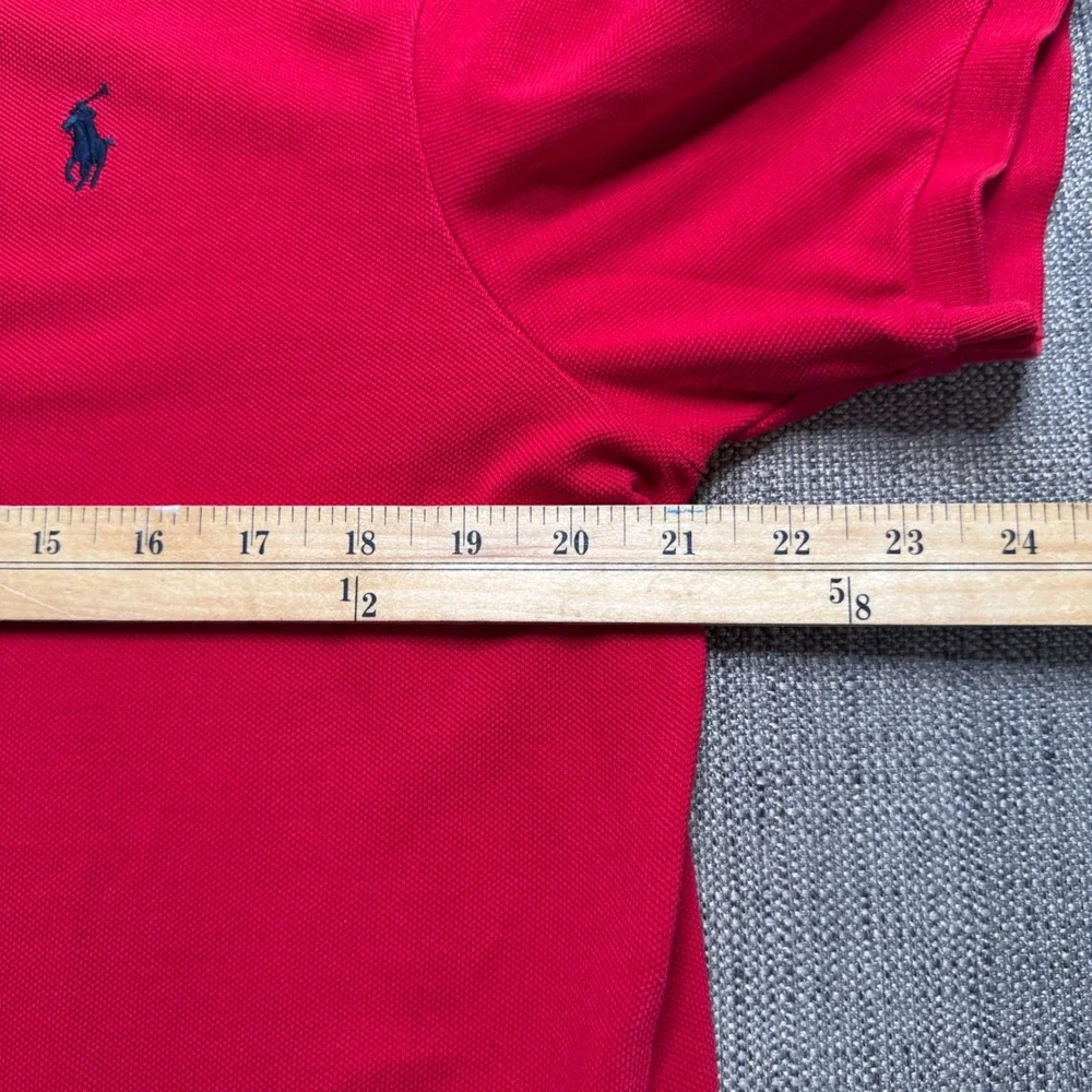 Polo Ralph Lauren Mens Classic Fit Red Short Sleeve Pony Logo Polo Shirt Size M